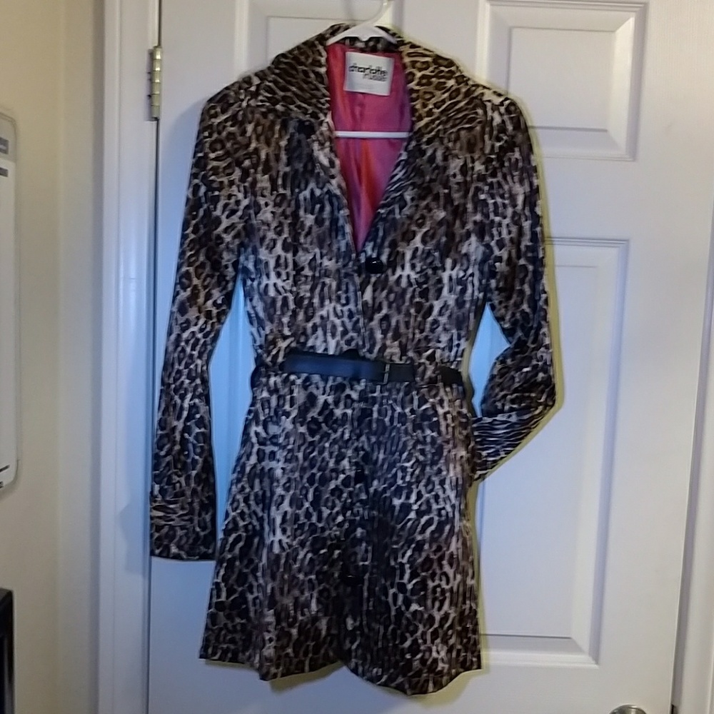 Super cute leopard print pea coat